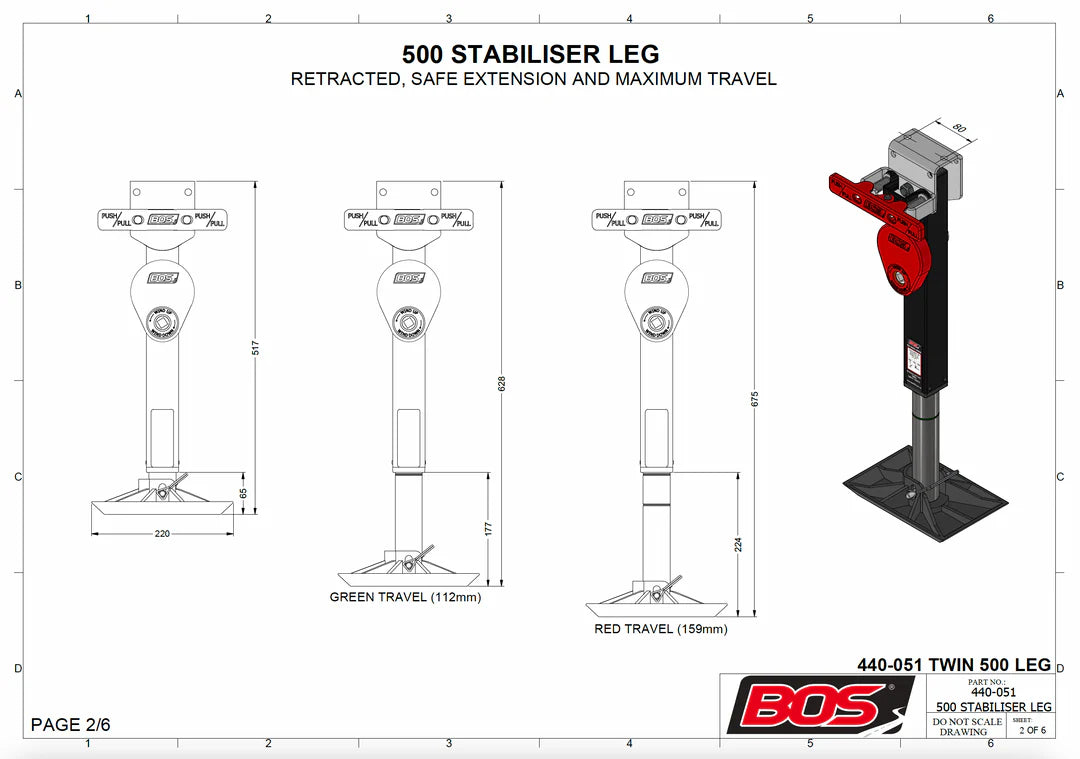BOS Stabilising Leg 500 Pair