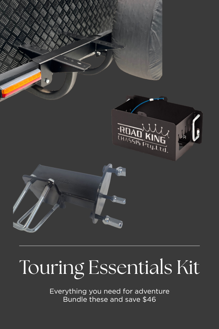 Touring Essentials Kit – Jerry Can Holder, Spare Wheel Holder and Toolbox Mount, bundle and save $46