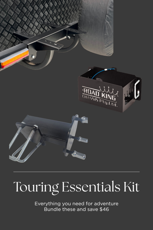 Touring Essentials Kit – Jerry Can Holder, Spare Wheel Holder and Toolbox Mount, bundle and save $46
